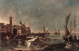 Landscape with a Fisherman's Tent by Francesco Guardi